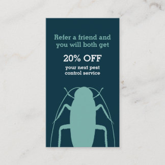 Pest Control Services Customer Referral Card