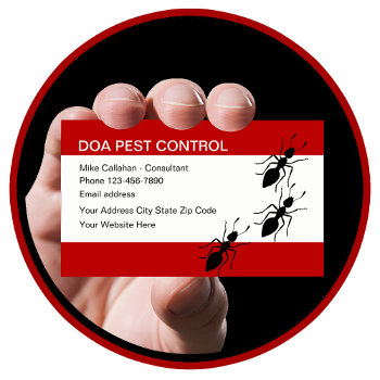 Pest Control Services Modern Design Business Card by Luckyturtle at Zazzle
