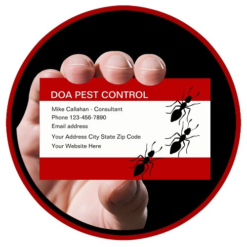 Pest Control Services Modern Design Business Card