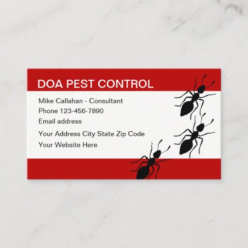 Pest Control Services Modern Design Business Card | Zazzle