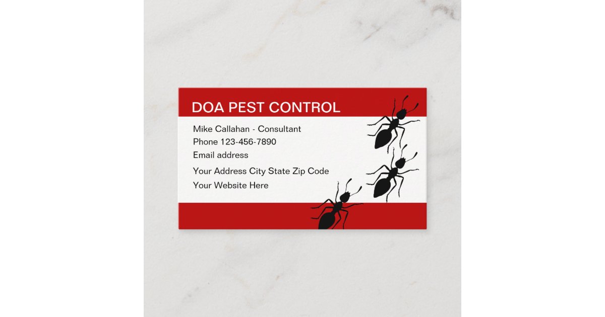 Pest Control Services Modern Design Business Card Zazzle