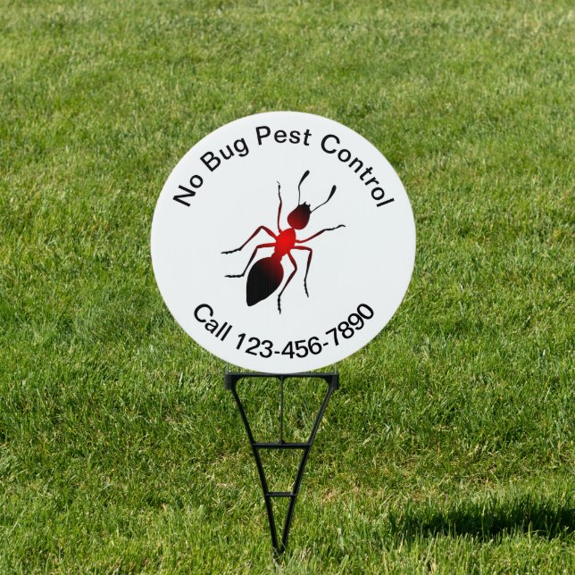 Pest Control Services Round Yard Signs (Insitu)