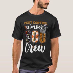 Pest Control Worker Boo Crew Ghost  Halloween Matc T-Shirt