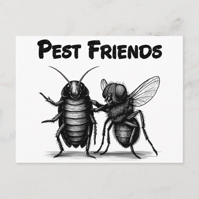 Pest Friends BFF Holiday Postcard (Front)