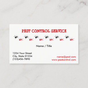 Pest Service Single Sided Business Card