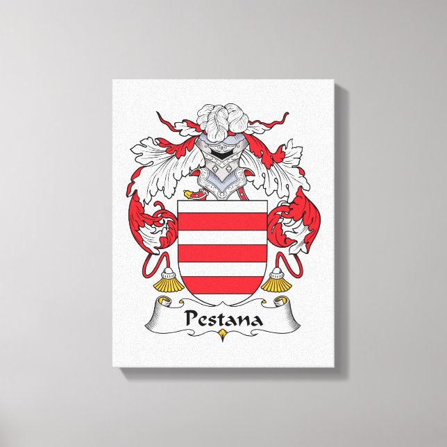 Pestana Family Crest Canvas Print (Front)