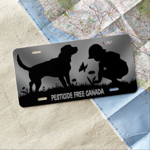 Pesticide Free Canada License Plate - Personalize