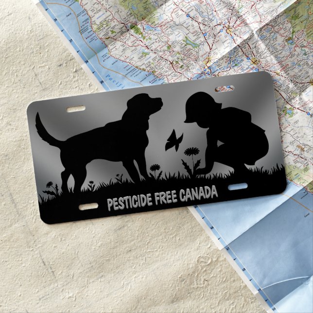 Pesticide Free Canada License Plate - Personalize (In Situ)