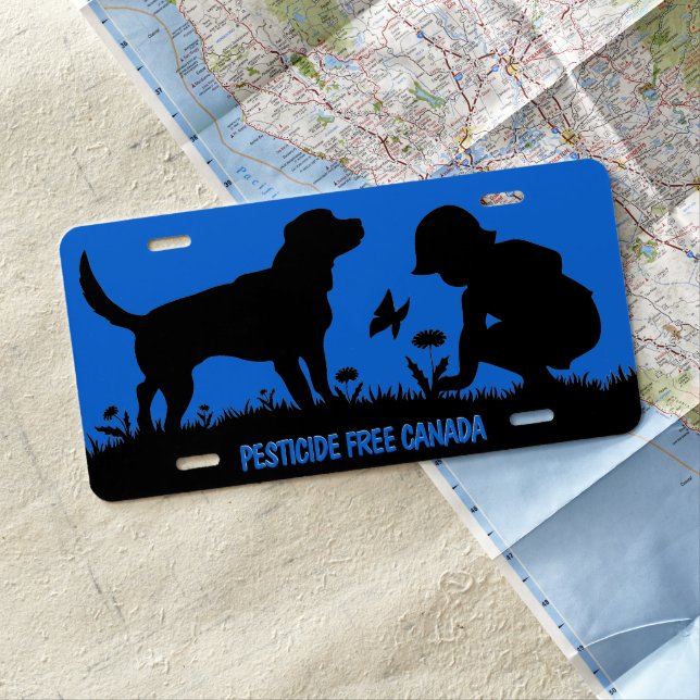 Pesticide Free Canada License Plate - Personalize (In Situ)
