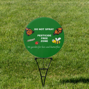 Pesticide Free Zone Yard Sign