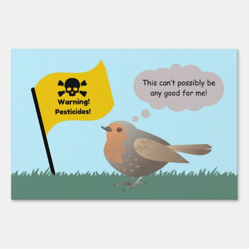 Pesticide Warning Flag  Sign
