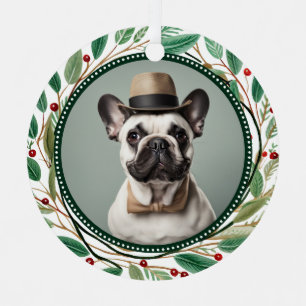 Pet 2 Photo 1st Christmas  Metal Ornament