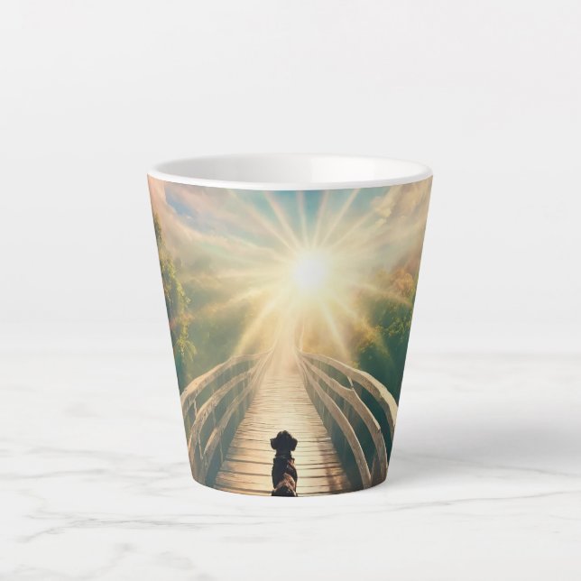 Pet About To Cross Over The Rainbow T-Shirt Latte Mug (Front)