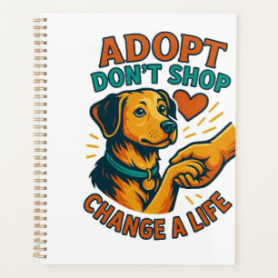 Pet Adopt Love Tee Planner