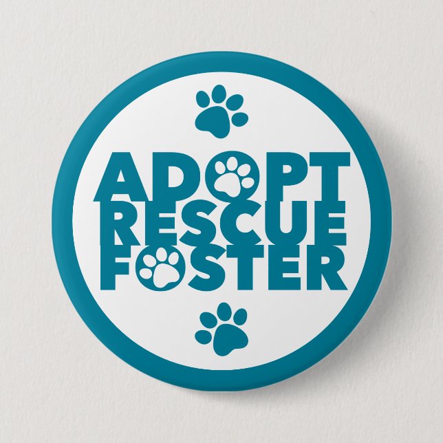 Pet Adopt Rescue Foster  Button (Front)