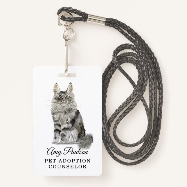 Pet Adoption Counselor Badge (Front with Lanyard)