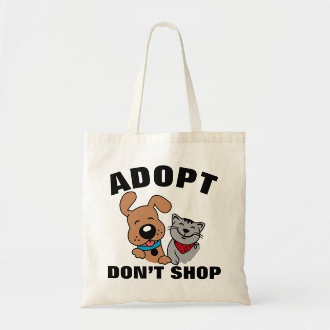 Pet Adoption Dog Cat Tote Bag (Front)