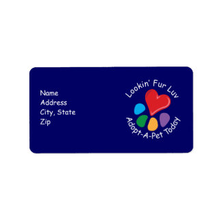 Pet Adoption_Heart-Paw_Lookin Fur Luv Label