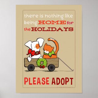 Pet Adoption Patch n Rusty Home for Christmas Poster
