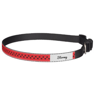 Pet Alert Custom Red and Black First Responder Collar