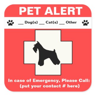 Pet Alert Emergency sticker
