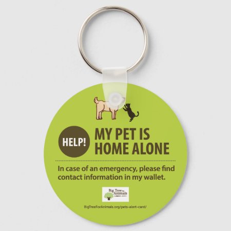 Pet Alert Keychain | Help! My Pet Is Home Alone!