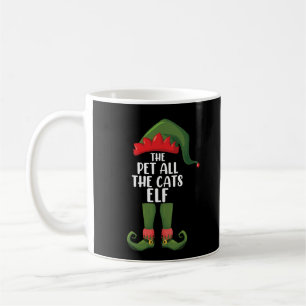 Pet All the Cats Elf Matching Family Christmas  Coffee Mug