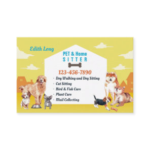 Pet and Home Sitting Service Business Card