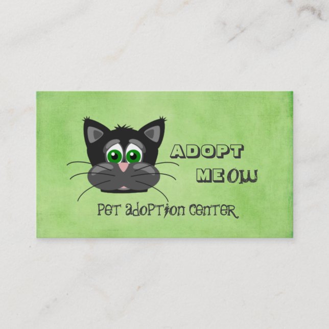 Pet Animal Adoption Center Shelter Business Card (Front)