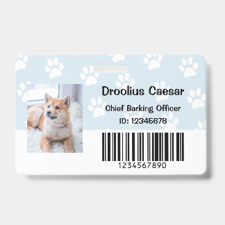 Pet Animal Care Veterinarian Custom Photo Employee Badge