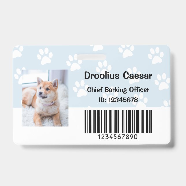 Pet Animal Care Veterinarian Custom Photo Employee Badge (Front)