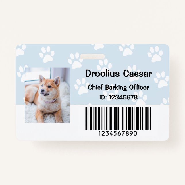 Pet Animal Care Veterinarian Custom Photo Employee Badge (Front)