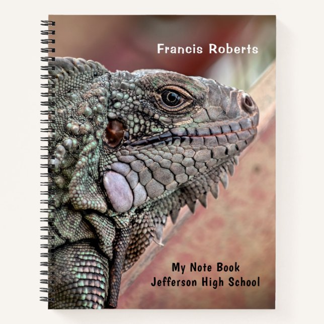 Pet Animal Iguana Lizard Nature Personalize Notebook (Front)
