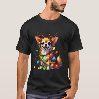 Pet Animal Lovers Chihuahua Dogs Reindeer Christma T-Shirt