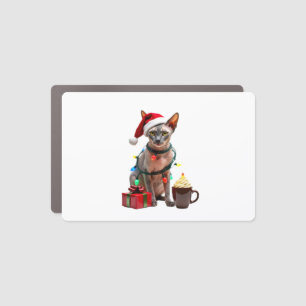 Pet Animal Lovers Cute Sphynx cat Reindeer Antlers Car Magnet