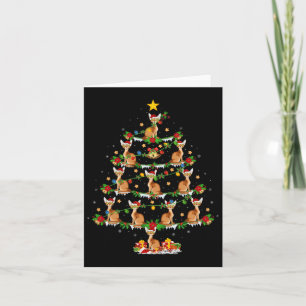 Pet Animal Xmas Lights Santa A Card