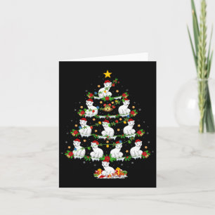 Pet Animal Xmas Lights Santa Arctic Fox Christmas  Card
