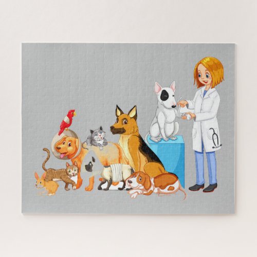Pet animals with Veterinarian Jigsaw Puzzle