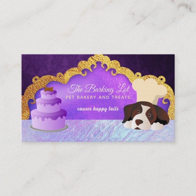 Pet Bakery Business Cards (Front)