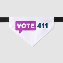 Pet Bandana Collar Slip on Vote411