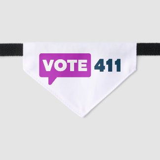 Pet Bandana Collar Slip on Vote411