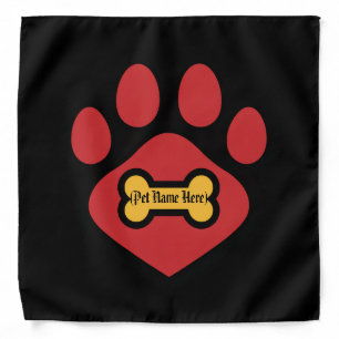 Pet Bandana Large Animal Paw