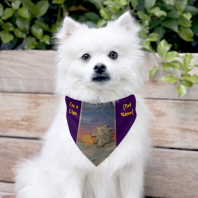 Pet Bandana Medium – Sunset Lion Pet Bandana Collar (Dog)