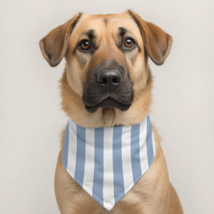 Pet Bandanas Blue & White Stripe  Bandana Collar