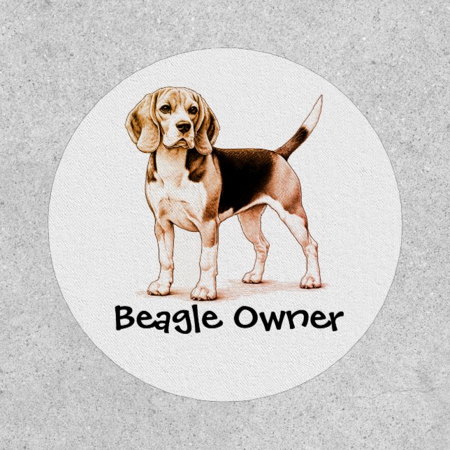  Pet Beagle Brown Personalize Patch (Front)
