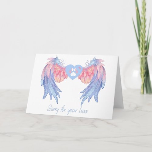 Pet bereavement with sentiment  card