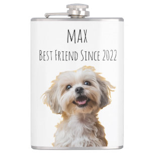 Pet Best Friend Custom Photo Since Year Flask