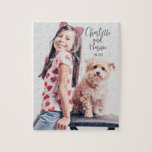  Pet Best Friends Personalized Photo Jigsaw Puzzle