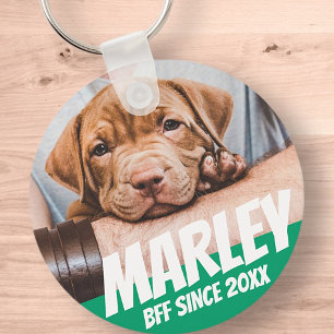 Pet BFF Best friend Photo Modern Cool Simple Keychain