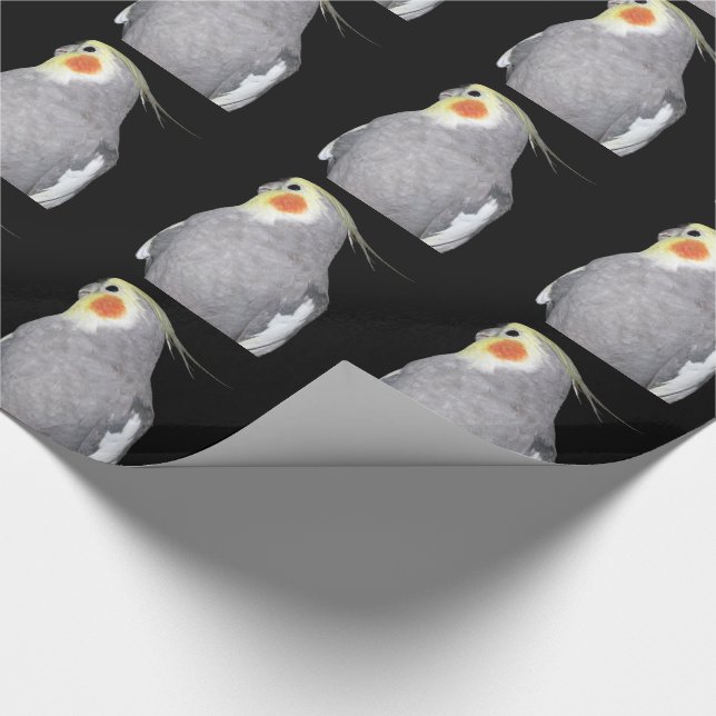 Pet Bird Cockatiel Wrapping Paper (Corner)
